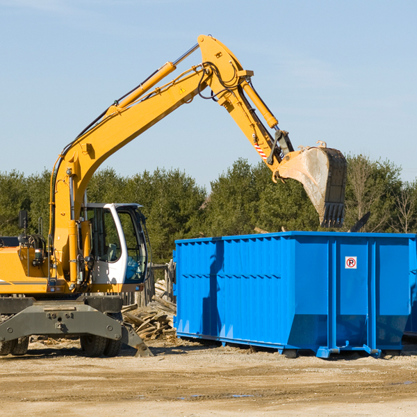 are there any restrictions on where a residential dumpster can be placed in Merchantville